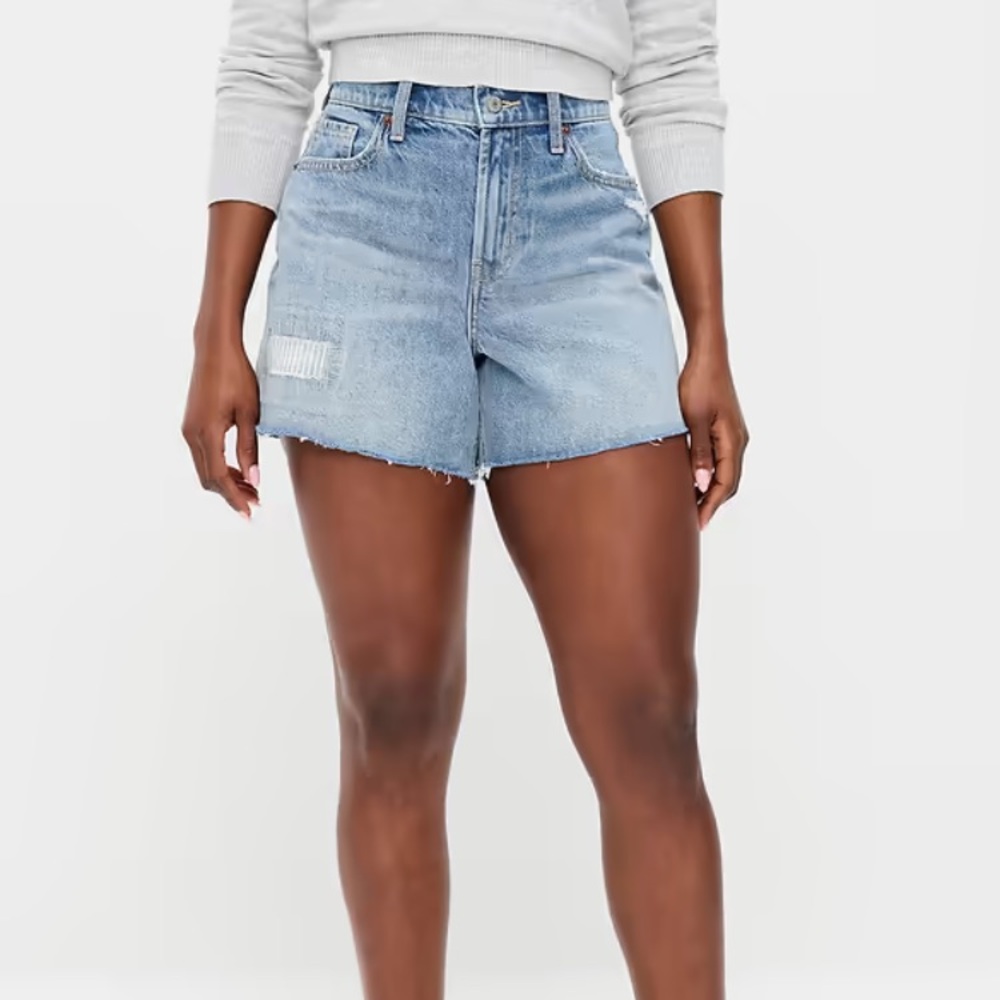 Old Navy High Rise Baggy Jean Shorts EUC